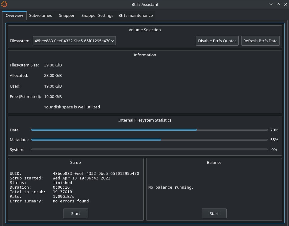 Btrfs Assistant