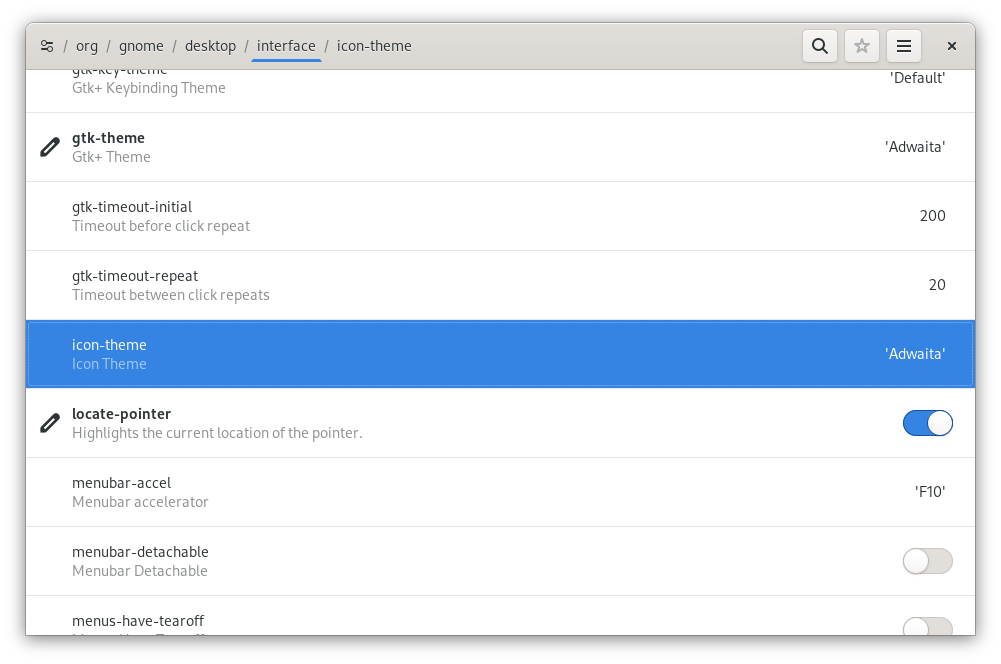 Dconf Editor