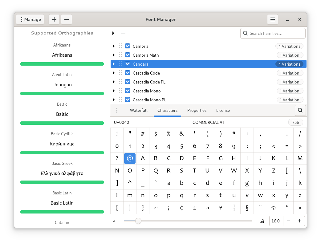 Font Manager