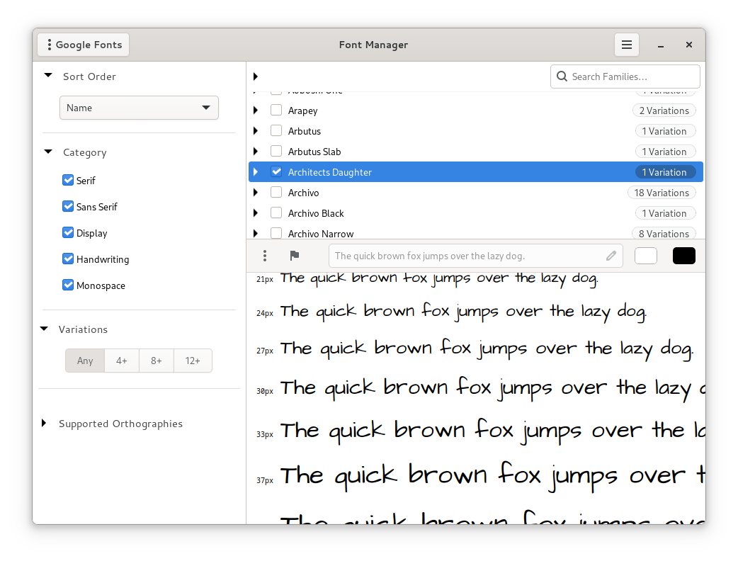 Font Manager