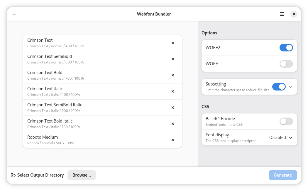 Webfont Bundler