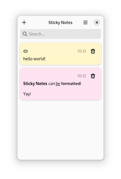 Sticky Notes