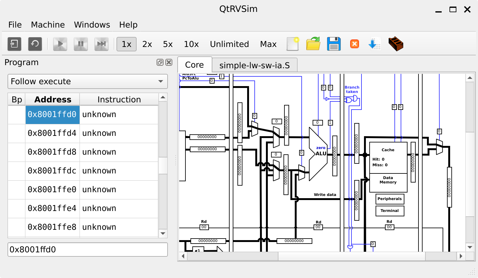 RISC-V CPU simulator