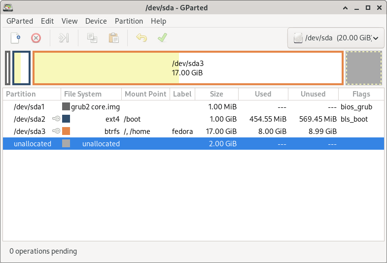 GParted Partition Editor