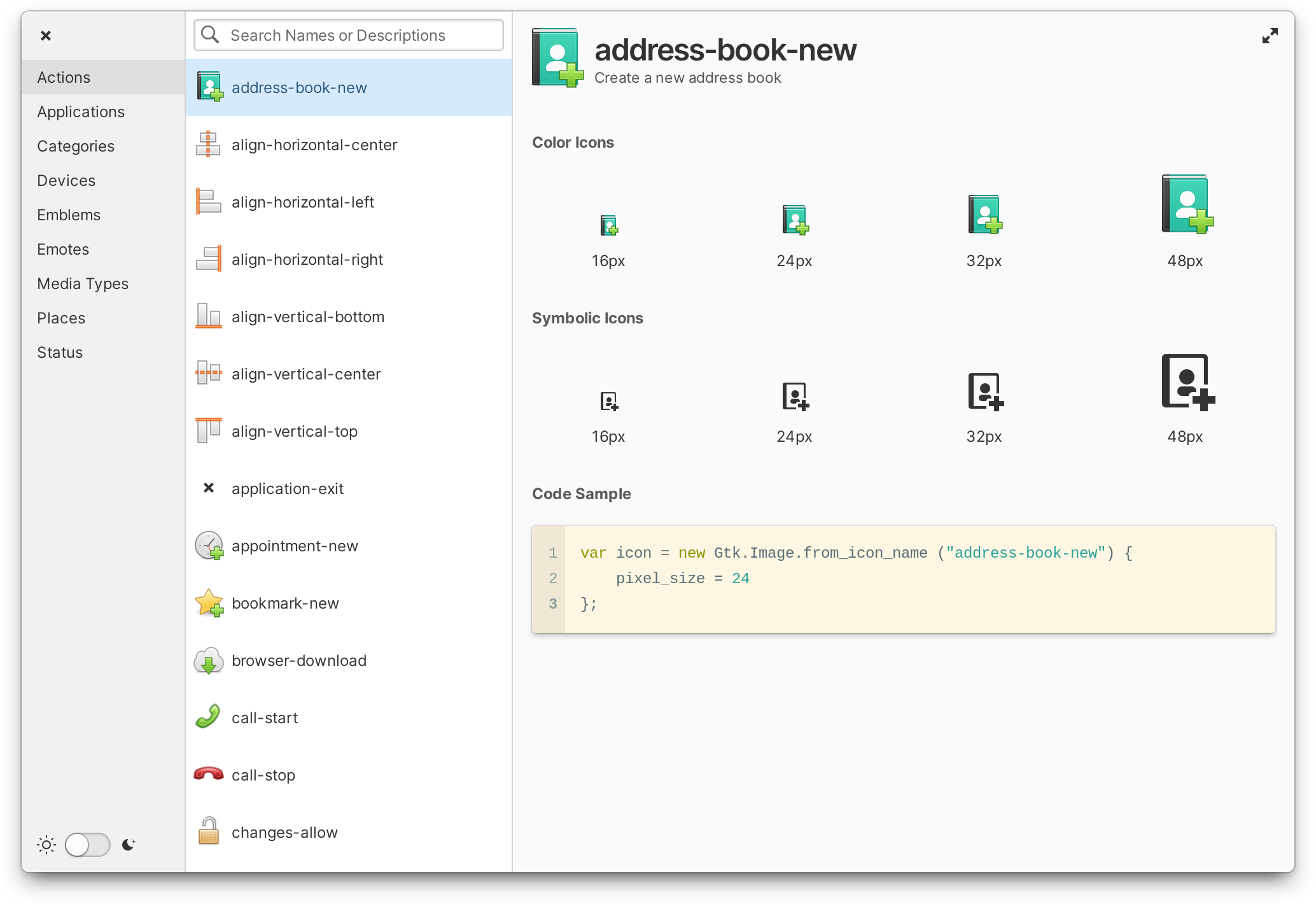 Icon Browser
