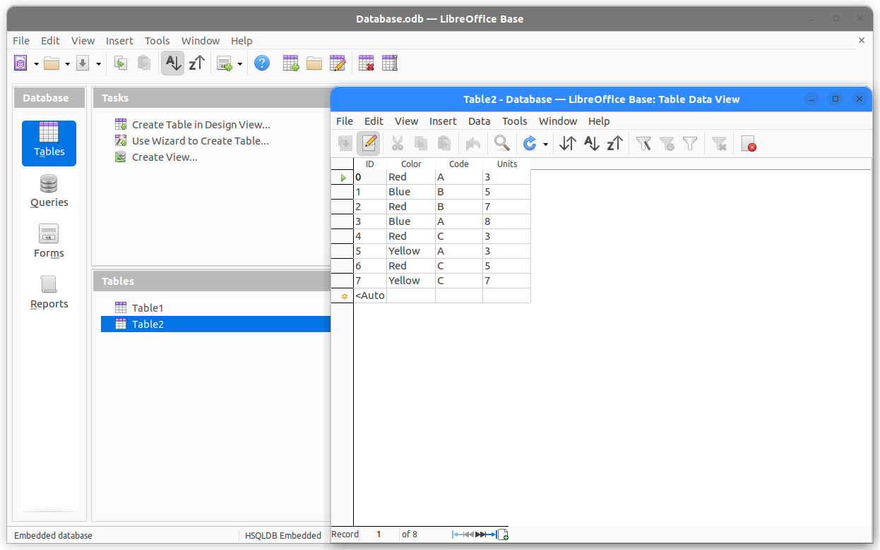 LibreOffice Base