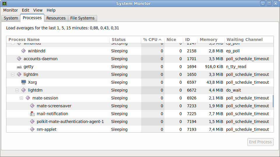 MATE System Monitor