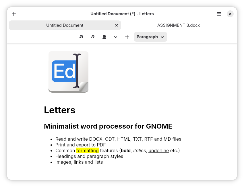 Letters