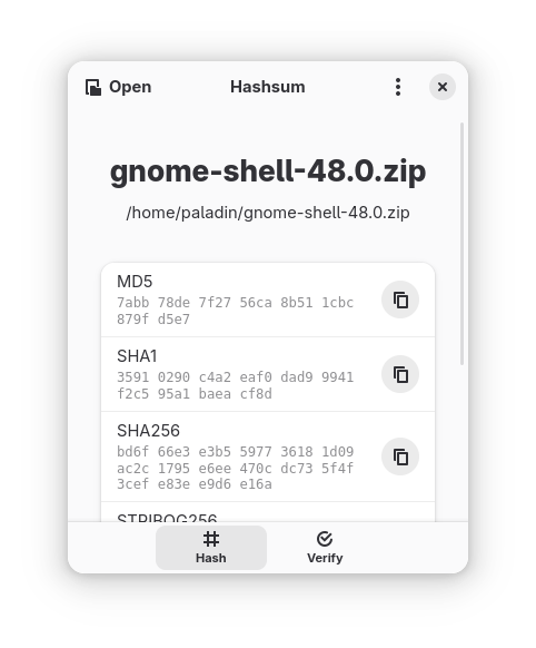 Hashsum