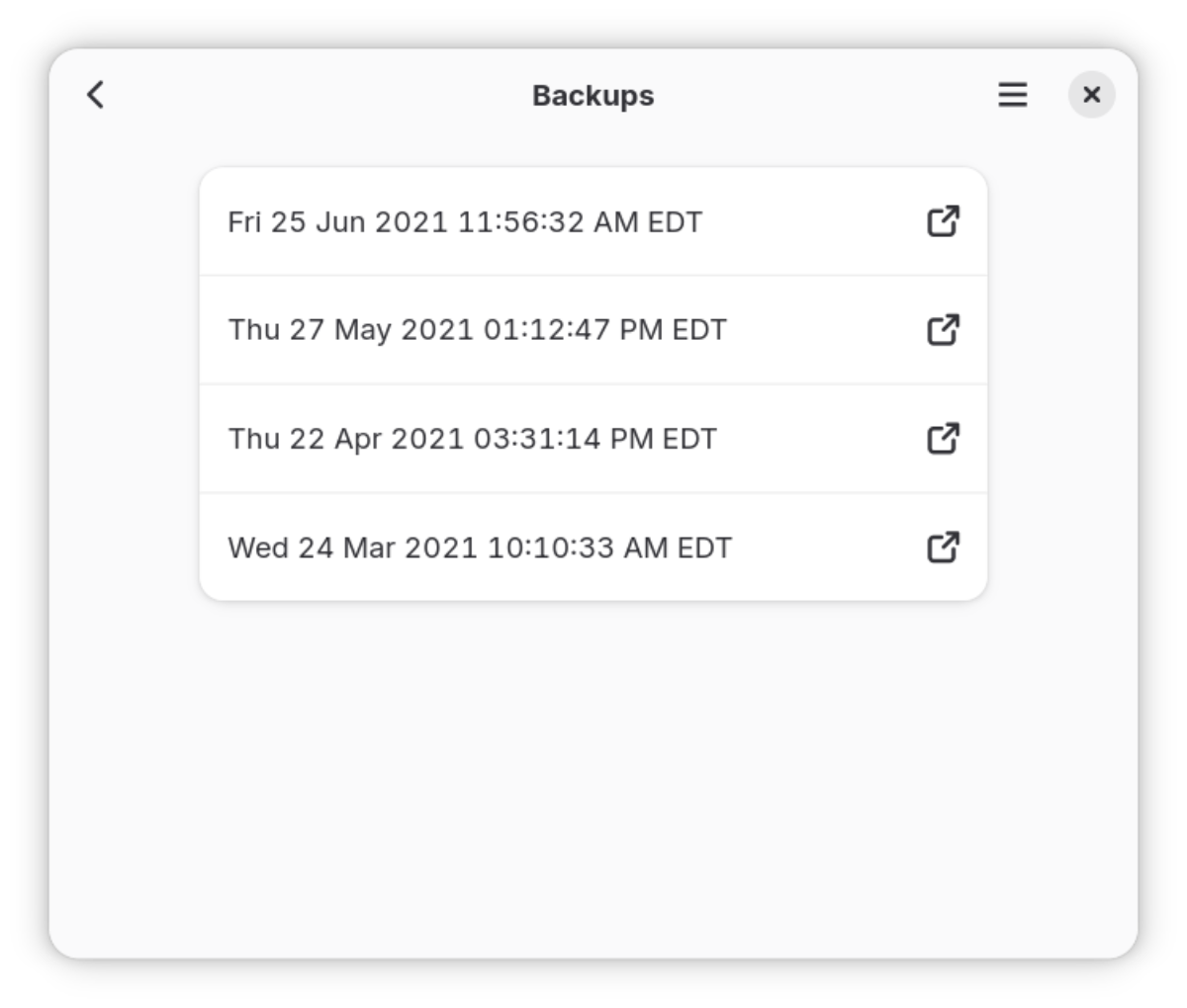 Déjà Dup Backups