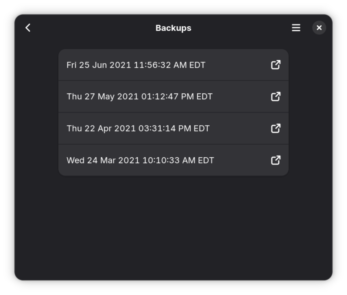 Déjà Dup Backups
