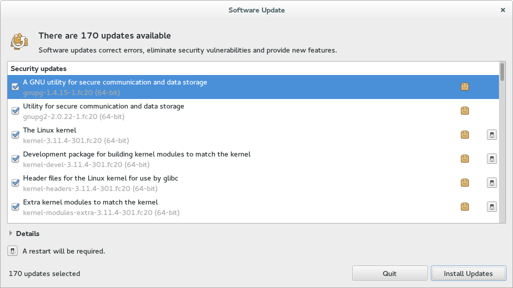 GNOME Package Updater