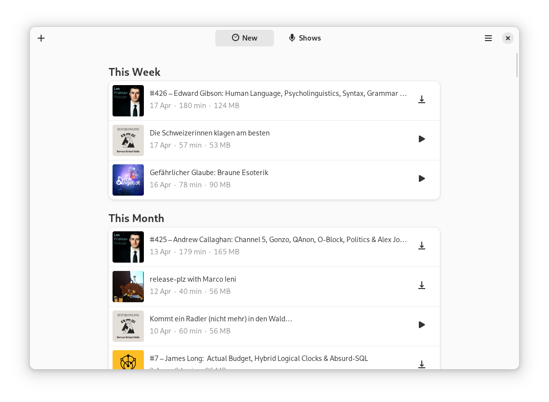 Podcasts