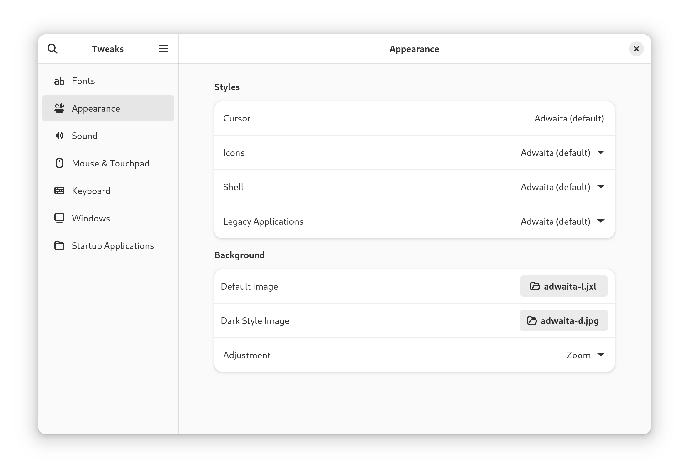 GNOME Tweaks