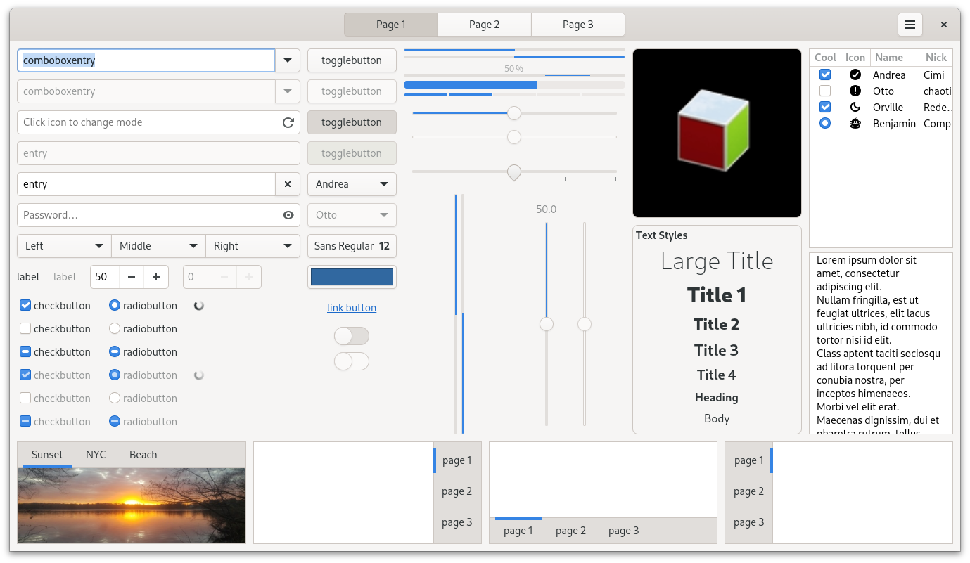 GTK Widget Factory