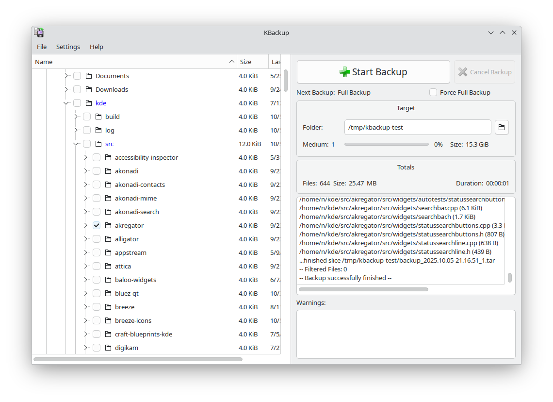 KBackup