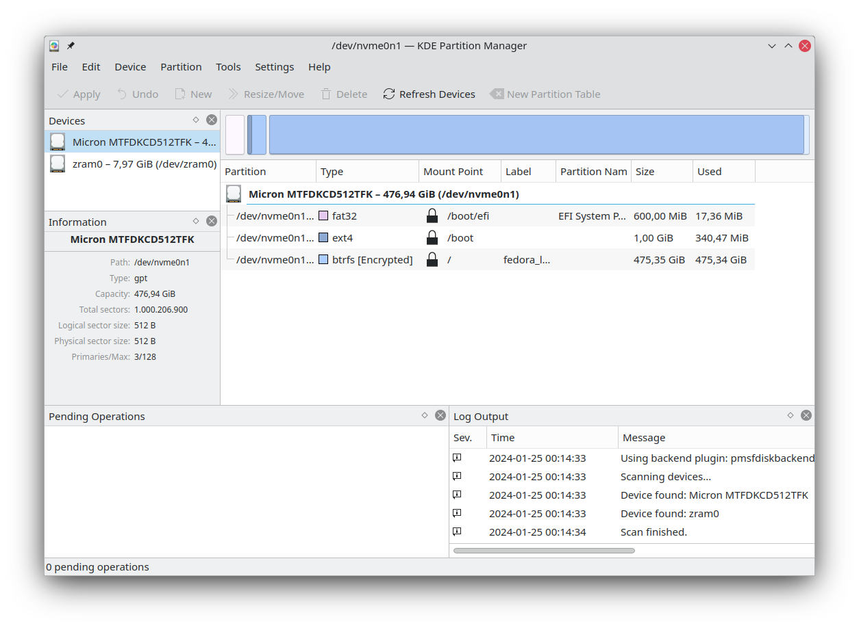 KDE Partition Manager