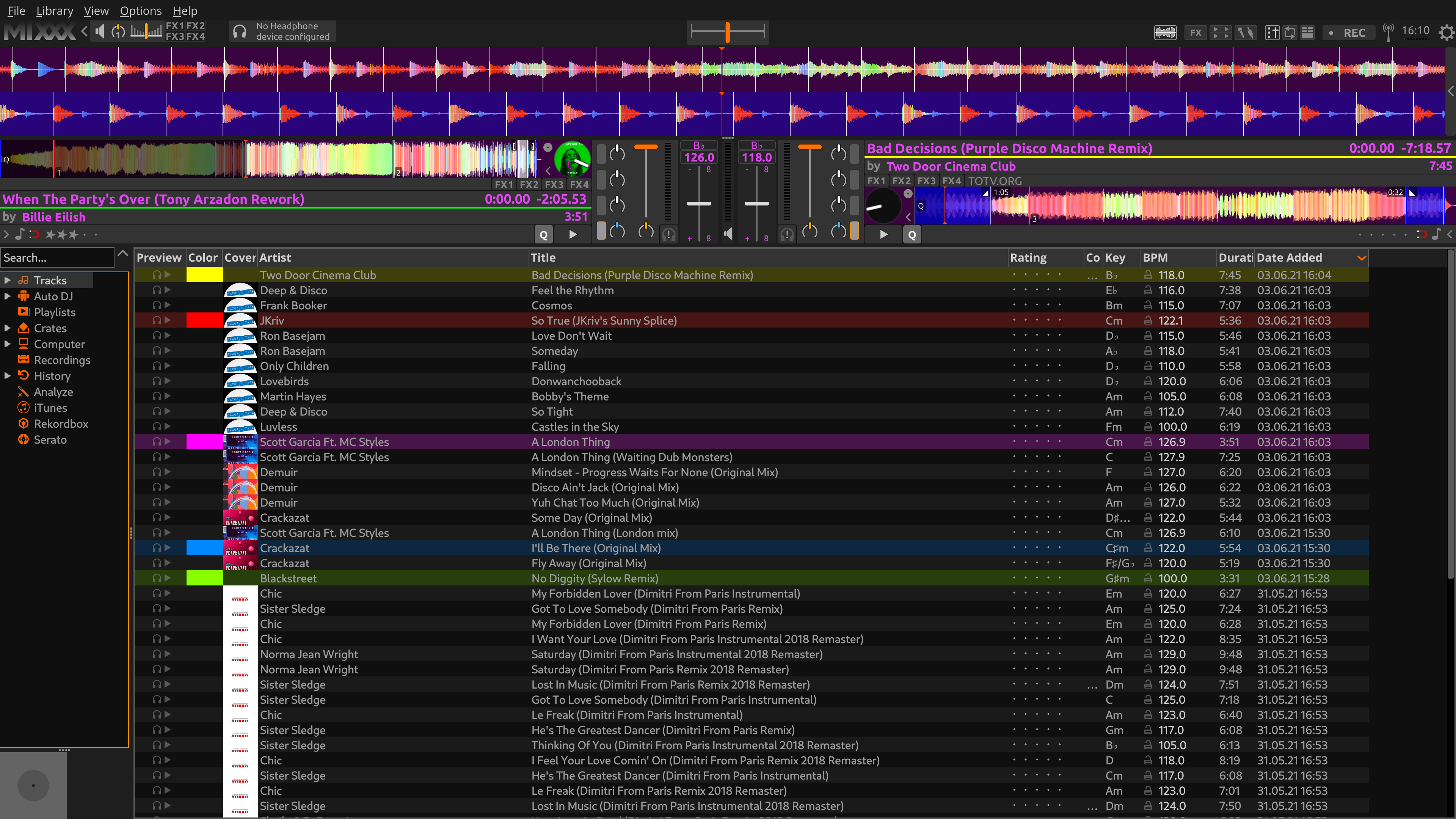 Mixxx DJ Software