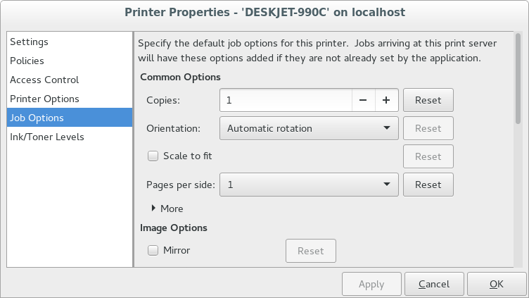 Print Settings